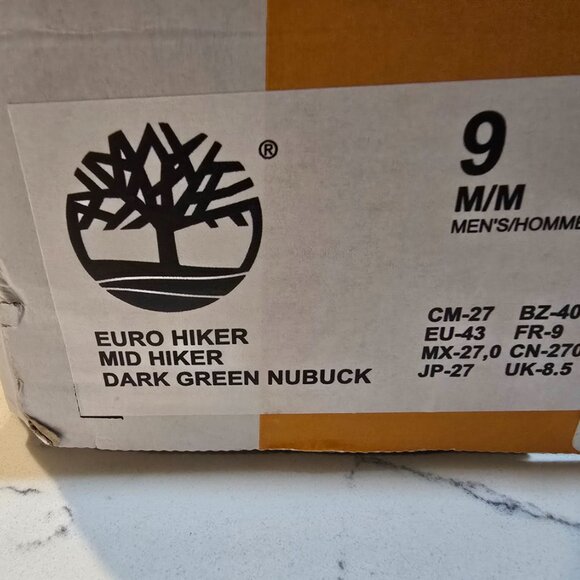 [TB0A5ZHHA58] MENS TIMBERLAND EURO HIKER MID 'DARK GREEN' SIZE 9 NEW - Picture 11 of 11